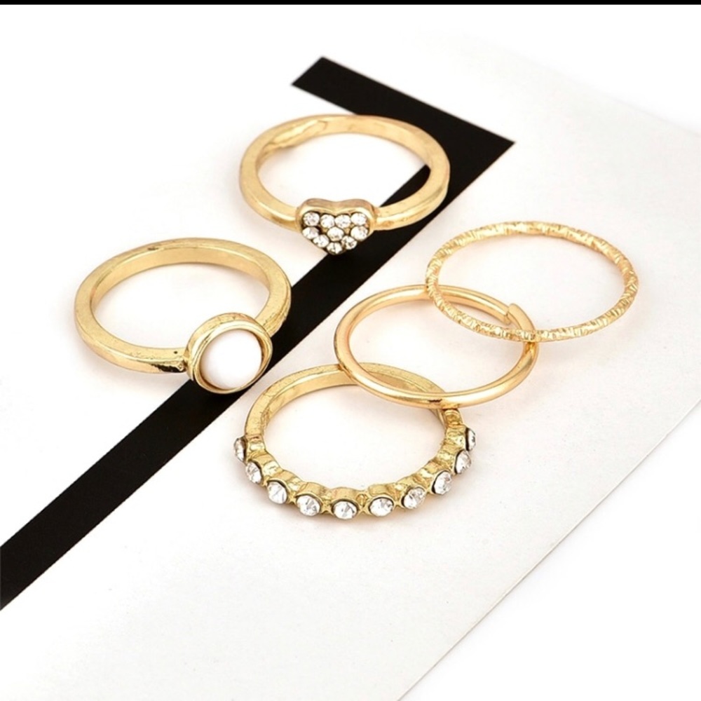 Set of 5 Love rings - Picture 4 of 5